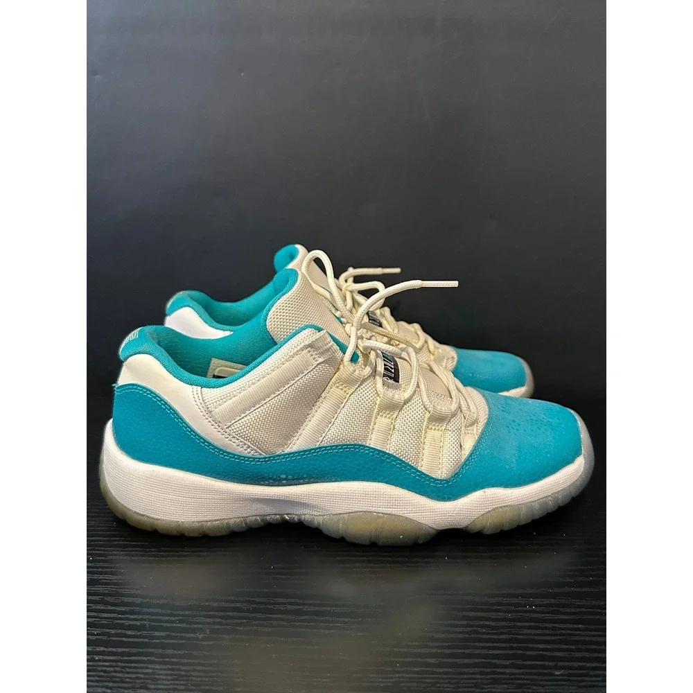 Jordan 11 Retro Low Aqua Safari White‎ Turbo Green Volt 580521-143 Mens 6.5Y